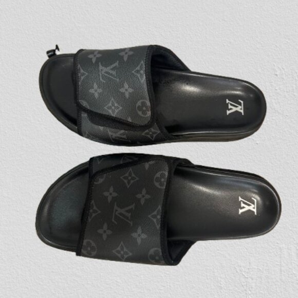 Authentic Louis Vuitton Miami Mule Eclipse Slippers Size 10 - Picture 5 of 5